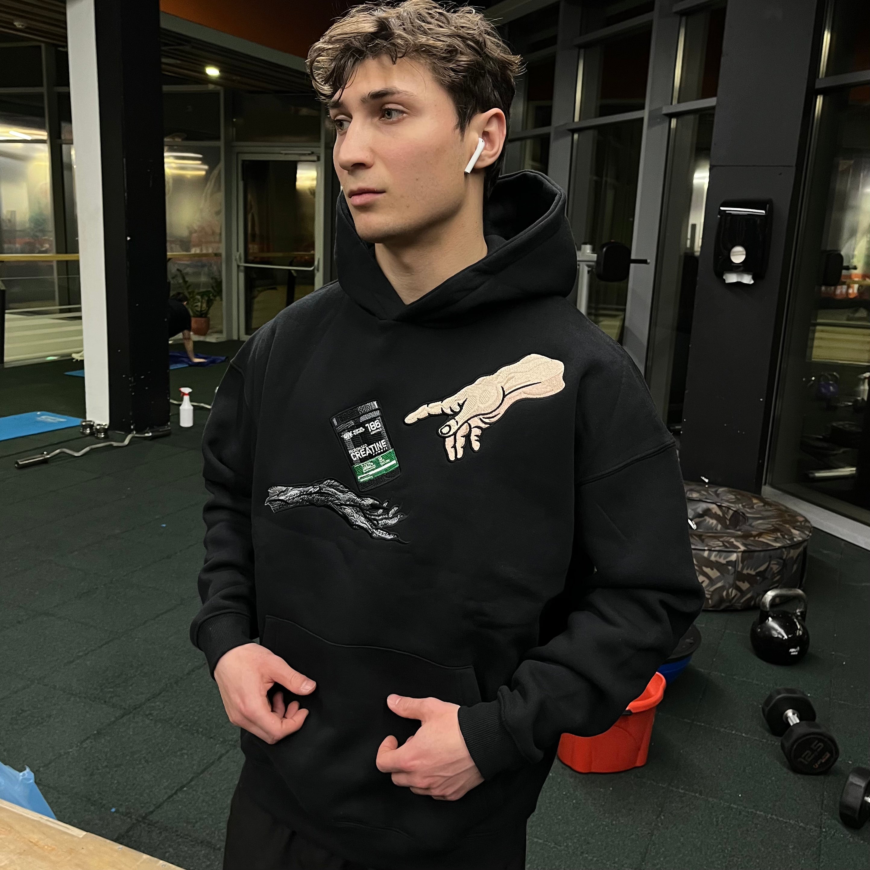 Gym | Holy Pump by Creatine embroidered Hoodie